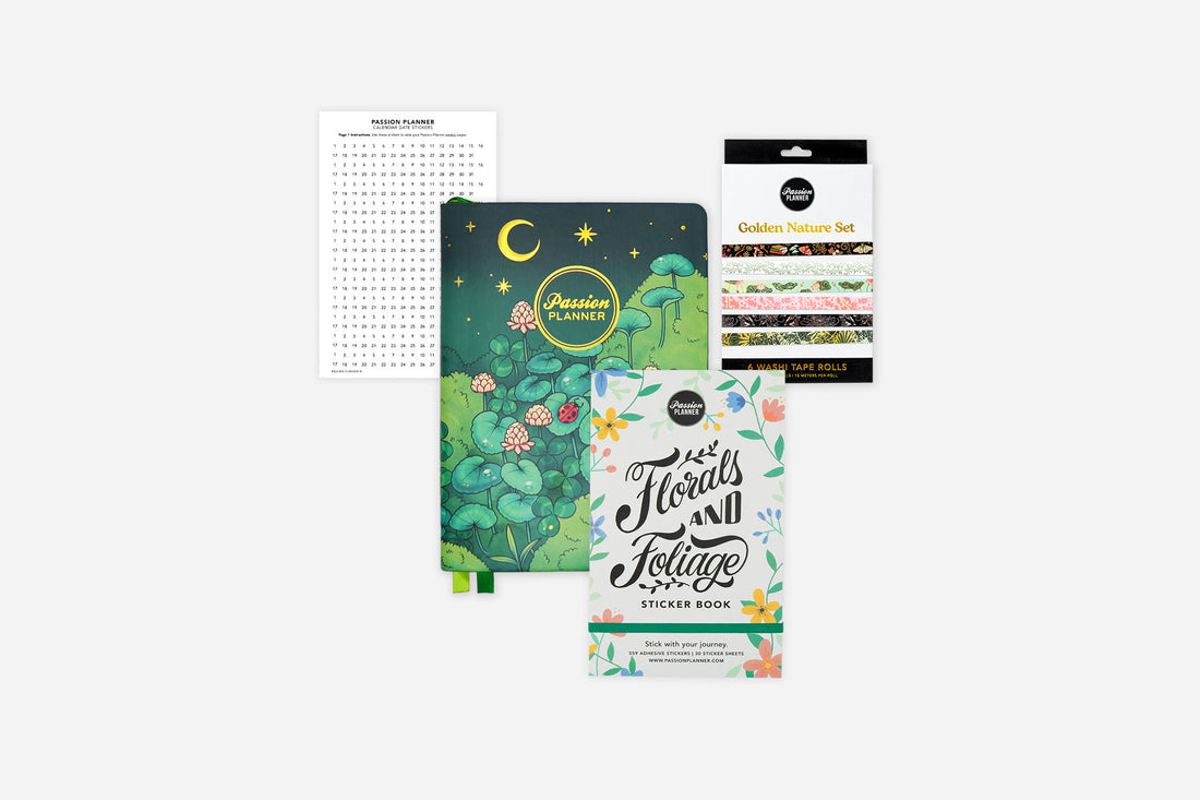 Midnight Meadow Weekly Undated Planner Bundle - Passion Planner