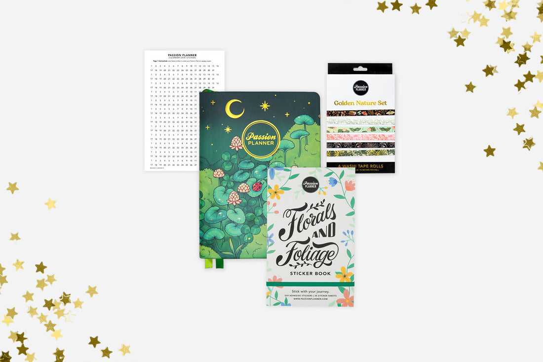 Midnight Meadow Weekly Undated Planner Bundle - Passion Planner
