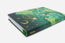 midnight meadows undated weekly planner spine