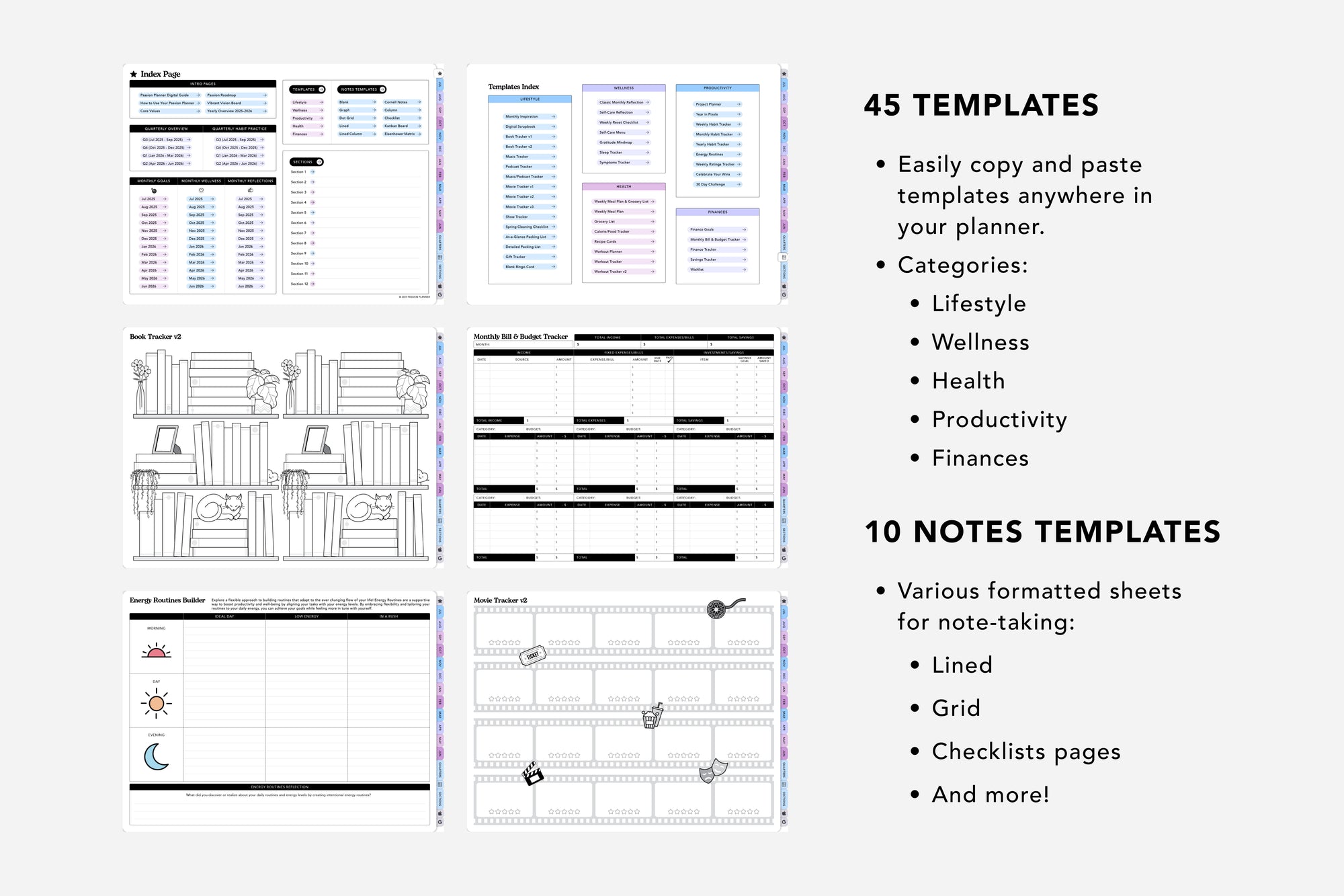 digital planner templates