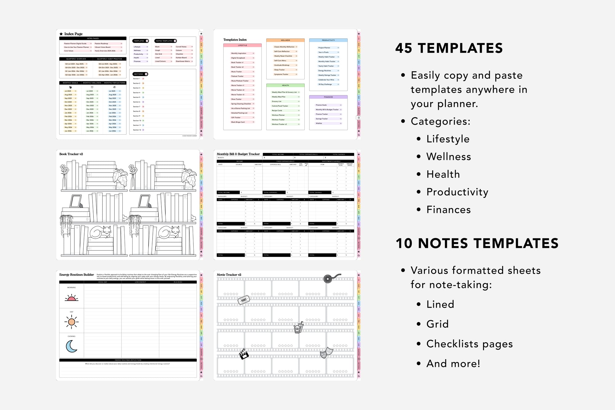 digital planner templates