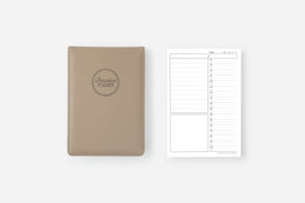 beige daily schedule notepad