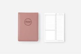 dusty pink daily schedule notepad