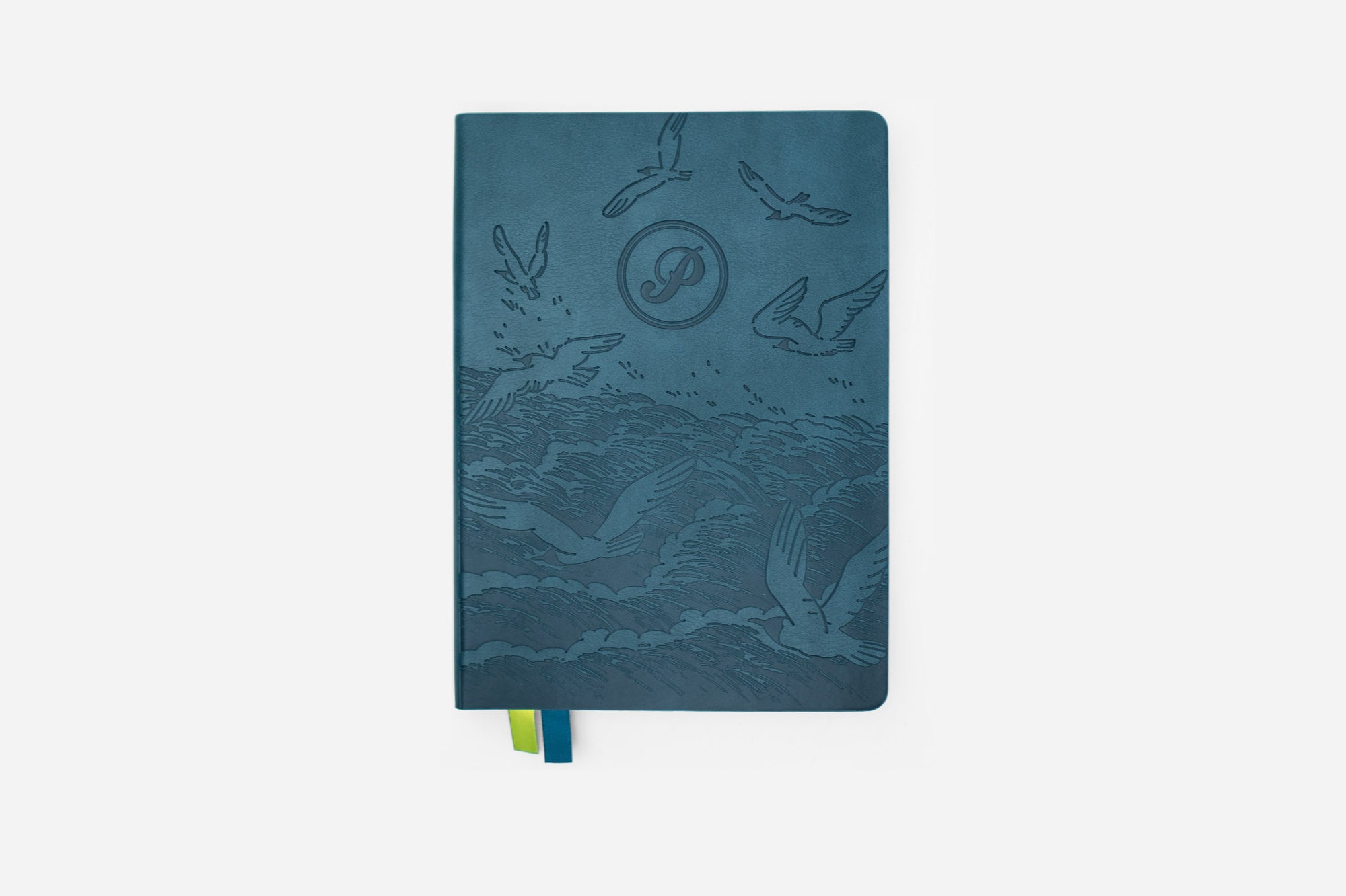 ocean teal bullet journal front cover