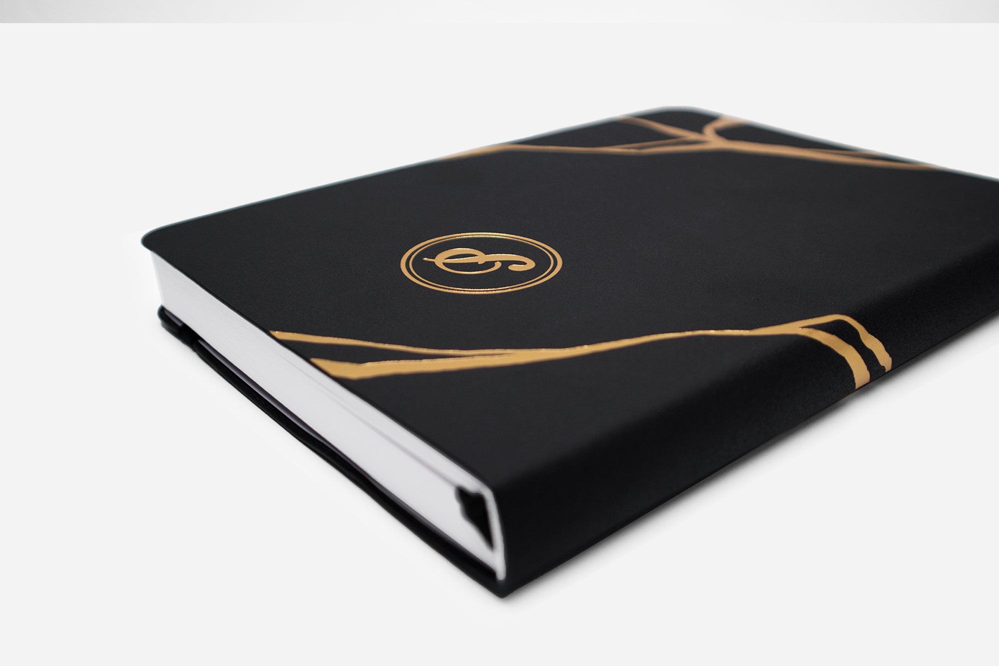 onyx gold foil bullet journal spine