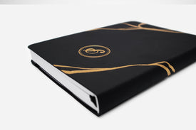 onyx gold foil bullet journal spine