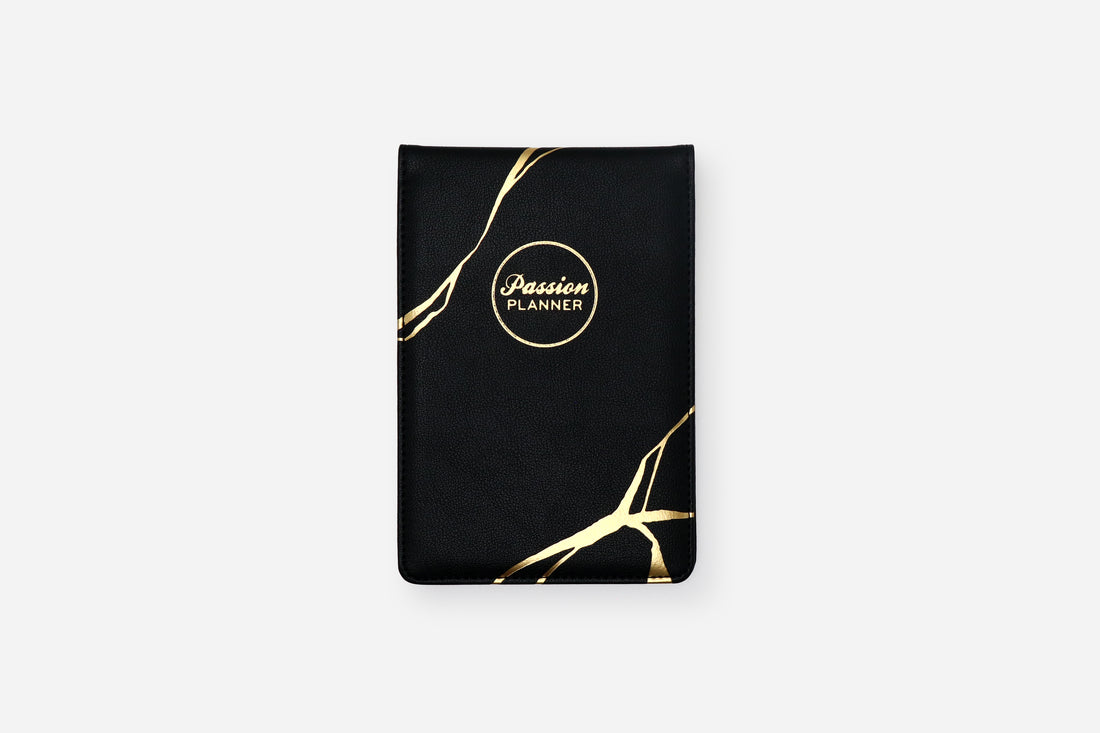 onyx kintsugi black notepad cover