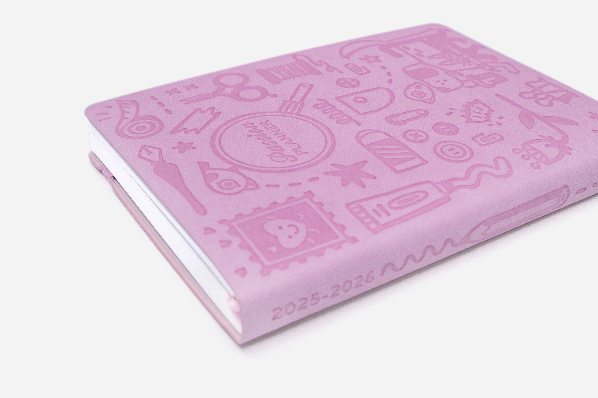 passion projects lilac 2025-2026 mid-year weekly planner spine