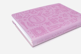 passion projects lilac 2025-2026 mid-year weekly planner spine