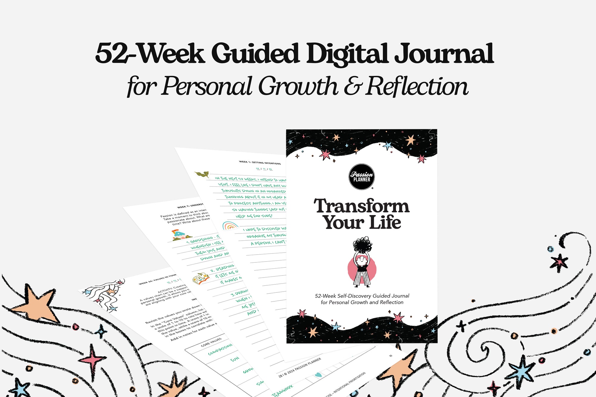 guided digital journal for personal growth and reflection