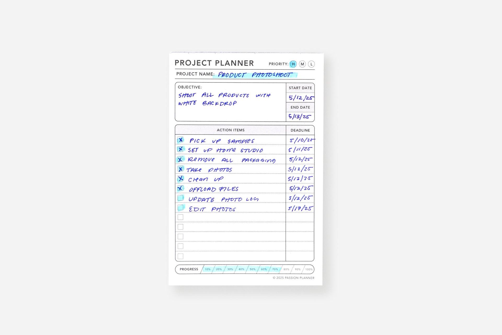 Notepad Insert | Project Planner | Passion Planner