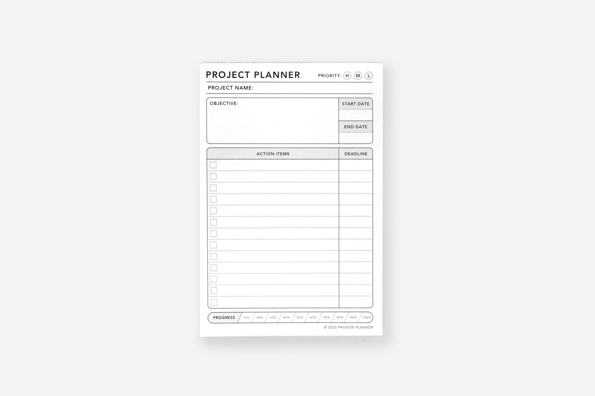 Notepad Insert | Project Planner | Passion Planner