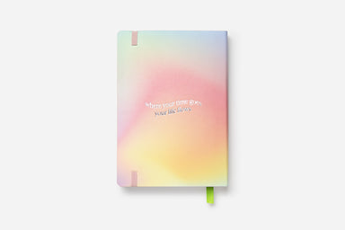 rainbow prisma undated weekly planner cover with quote