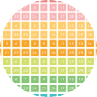 rainbow calendar date stickers