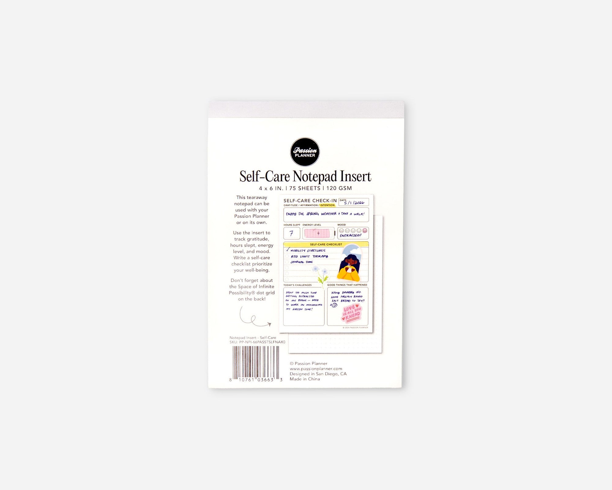 Notepad Insert - Self-Care