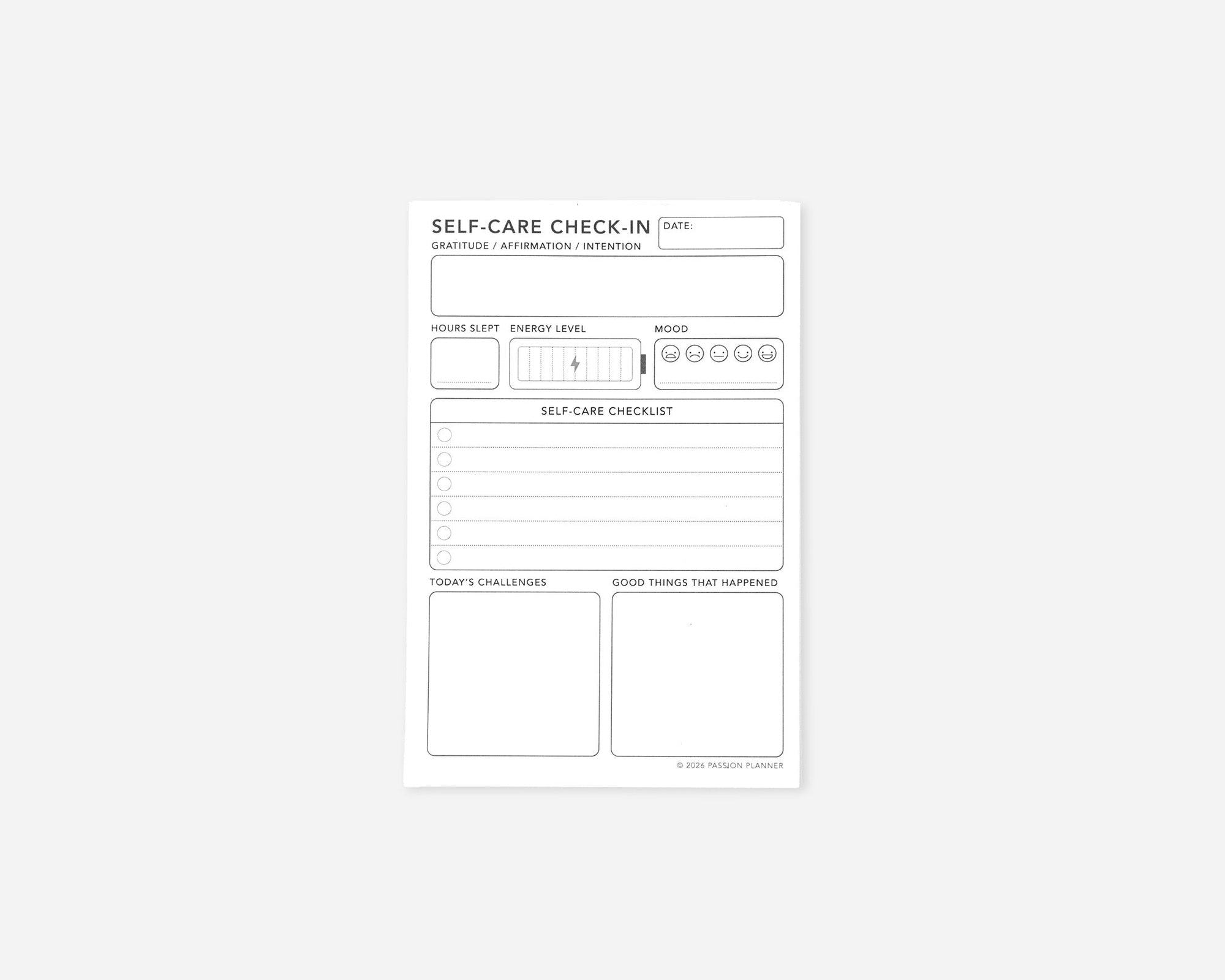 Notepad Insert - Self-Care