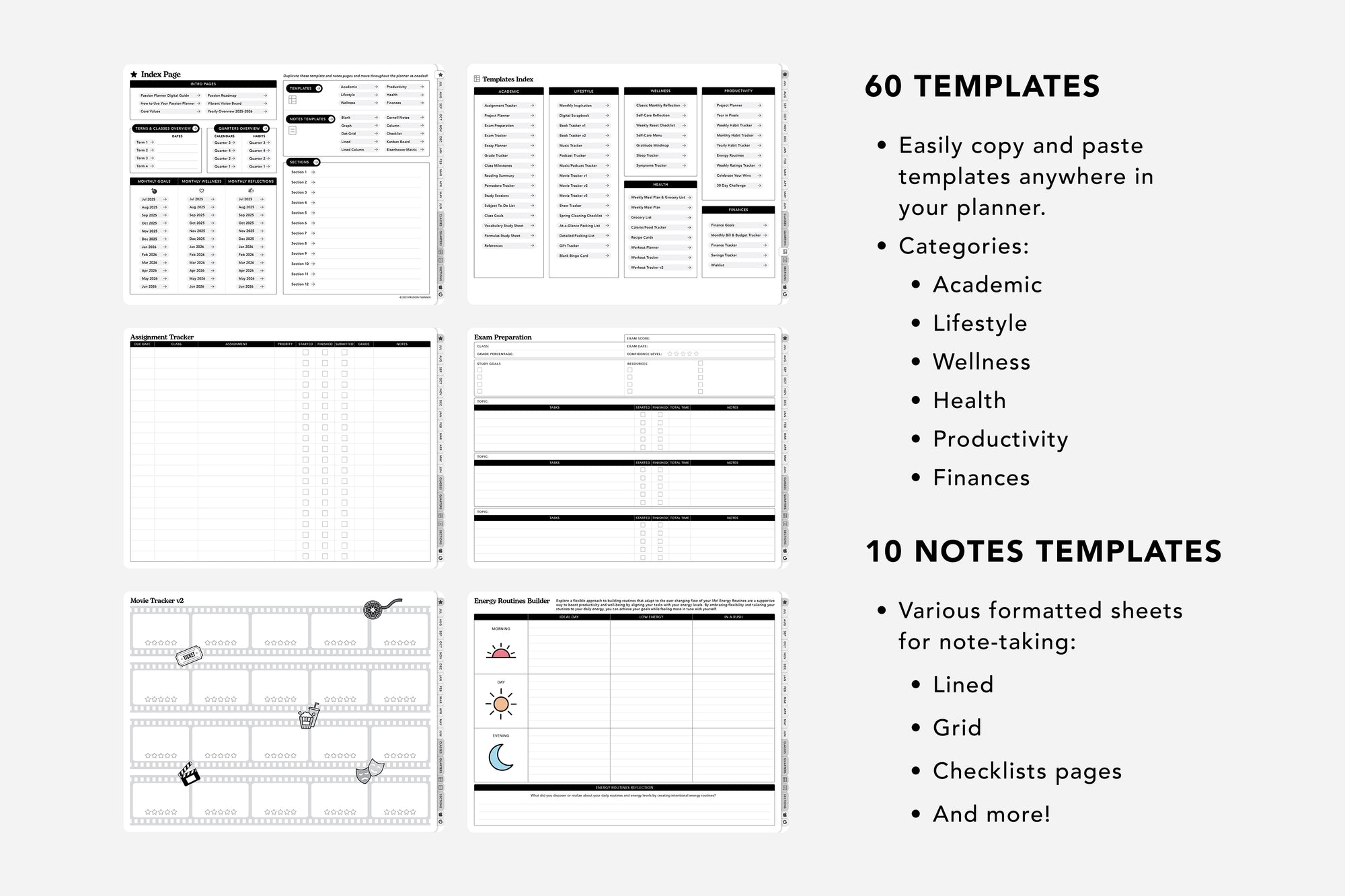 digital planner templates