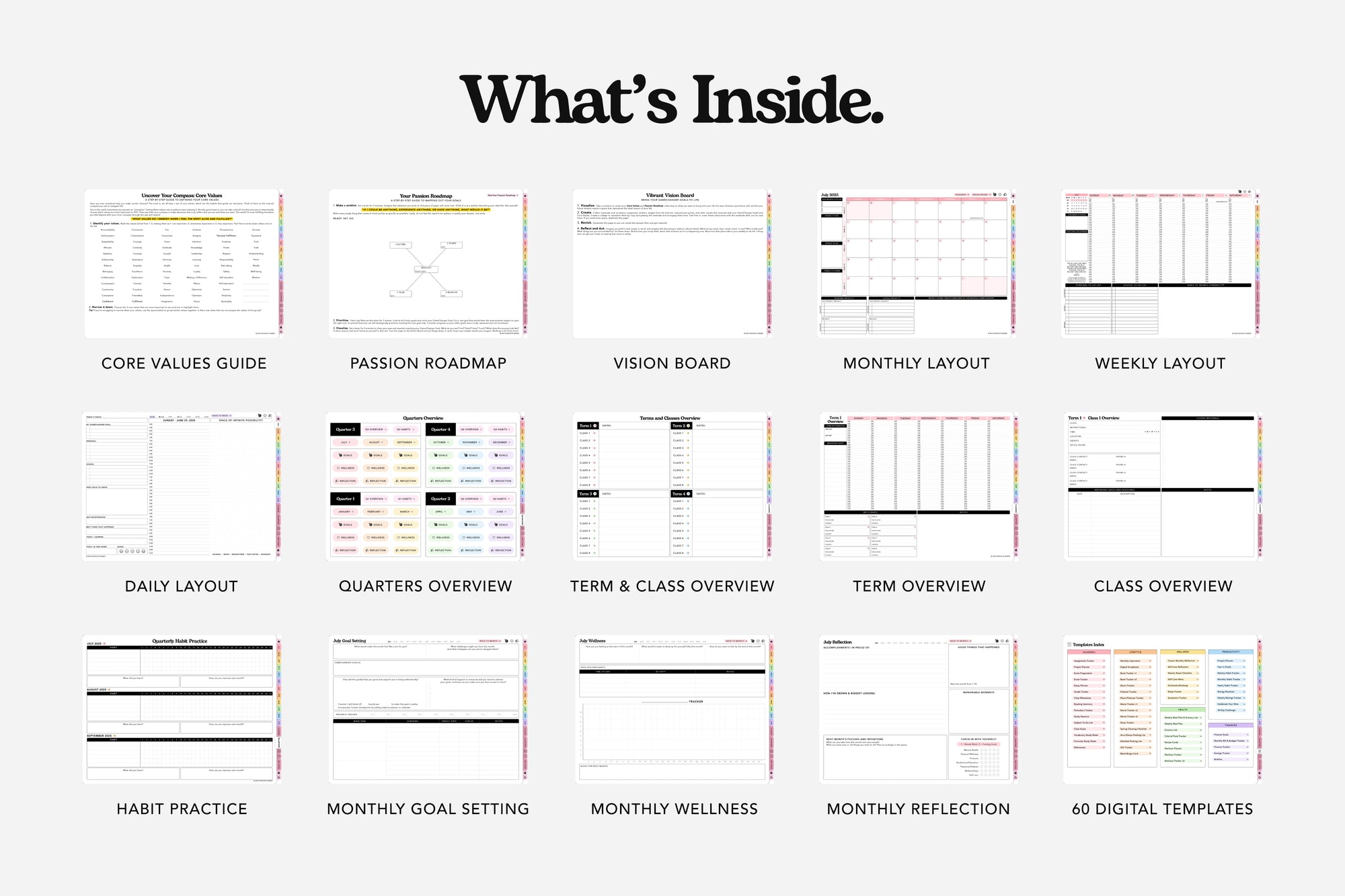 2025-2026 digital student planner what's inside