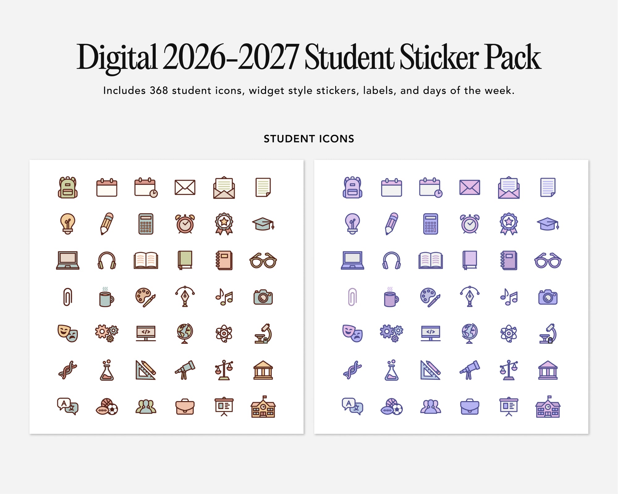 Digital Student 2026-2027 Sticker Pack