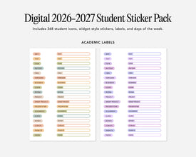Digital Student 2026-2027 Sticker Pack