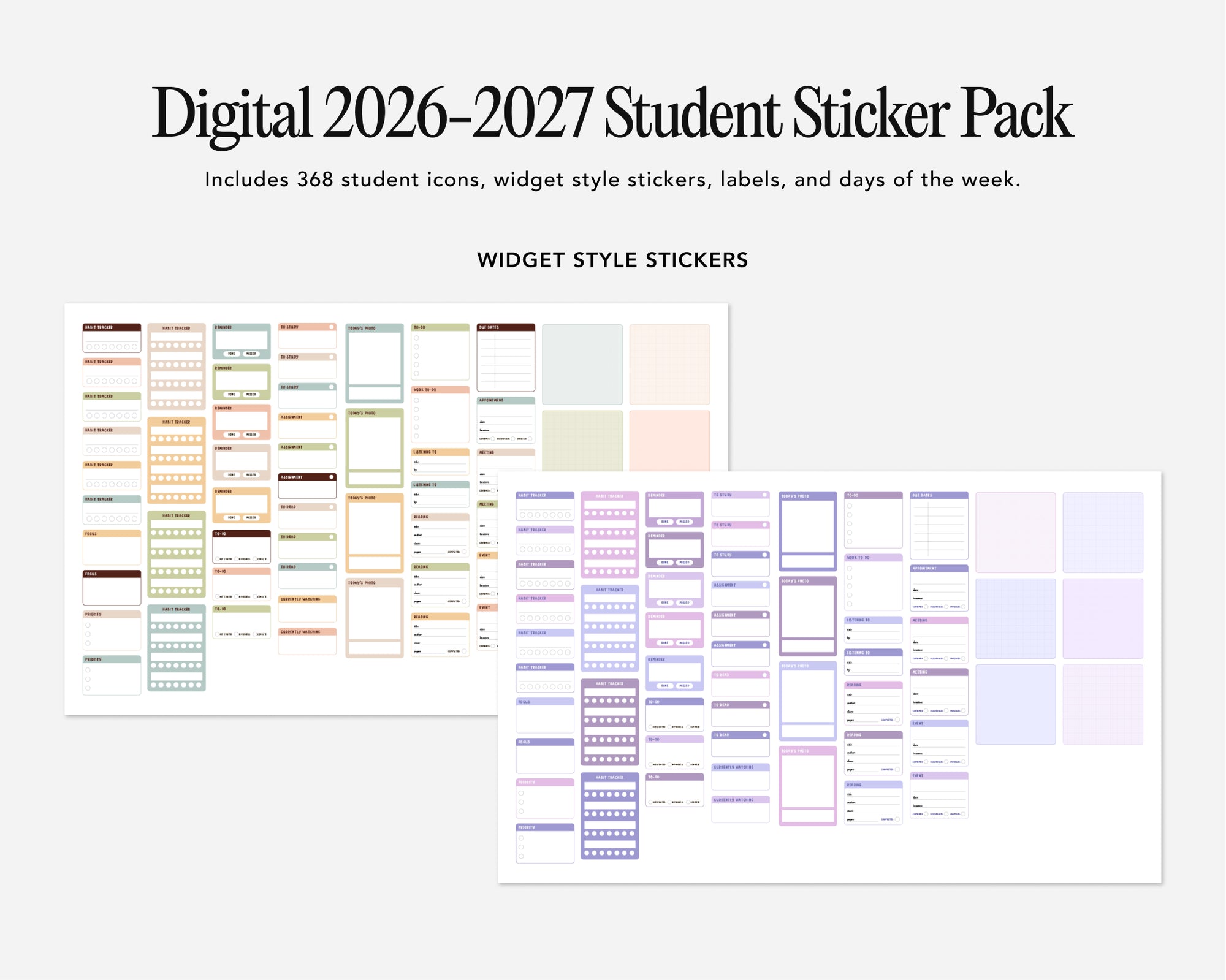 Digital Student 2026-2027 Sticker Pack