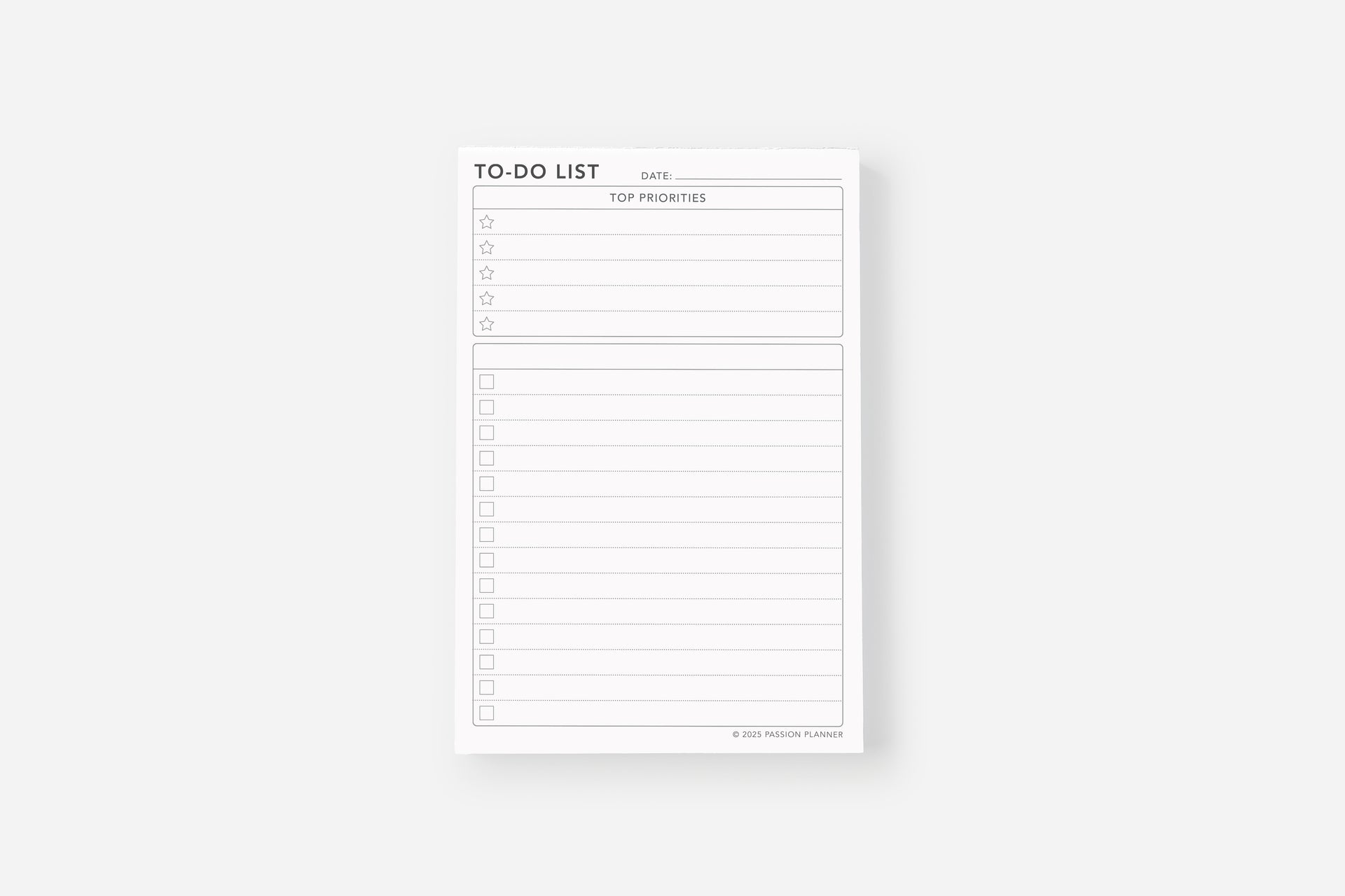 Notepad Insert | To-Do List | Passion Planner