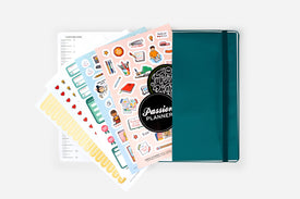 twilight teal 2025-2026 mid-year weekly planner back pocket