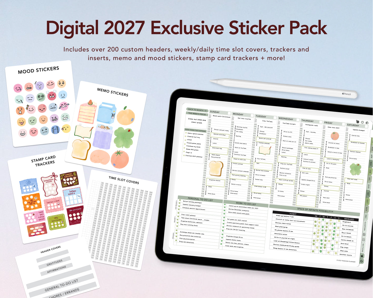 Digital Planner - Undated Weekly & Daily - Bundle