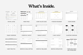 what's inside the free digital planner