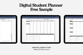 free digital student planner sample