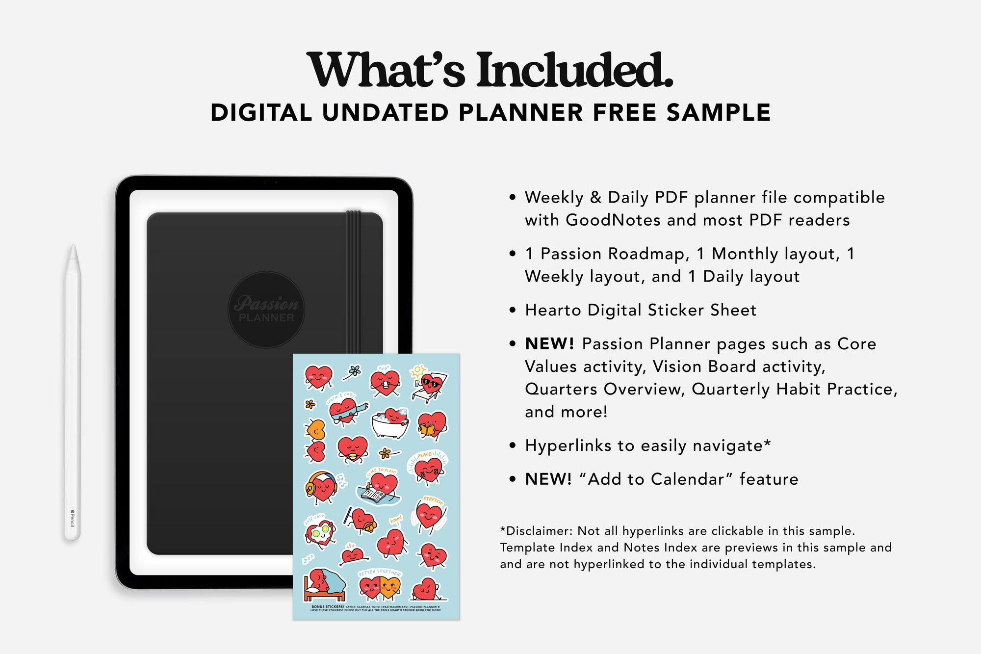 free digital sample planner
