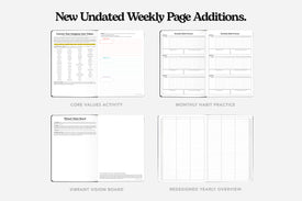 undated weekly planner front page additions