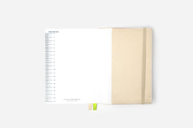 vanilla cream bullet journal back pocket