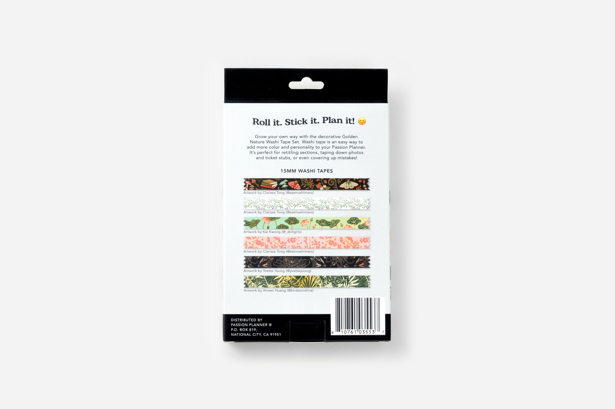 washi tape golden sticker nature pack back