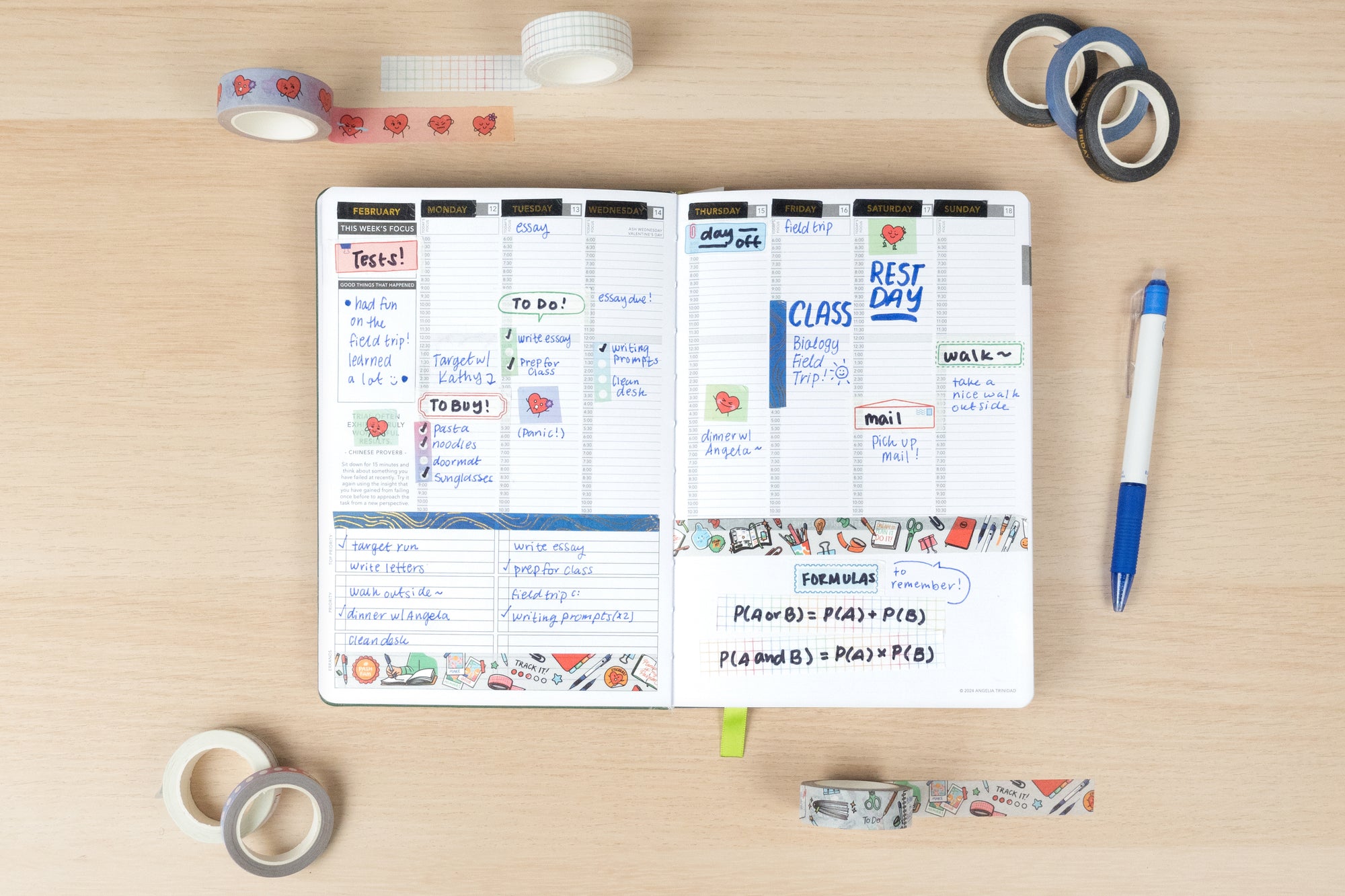 Dates Washi Tape • Date Numbers 1-31 • Typewriter Font & Script