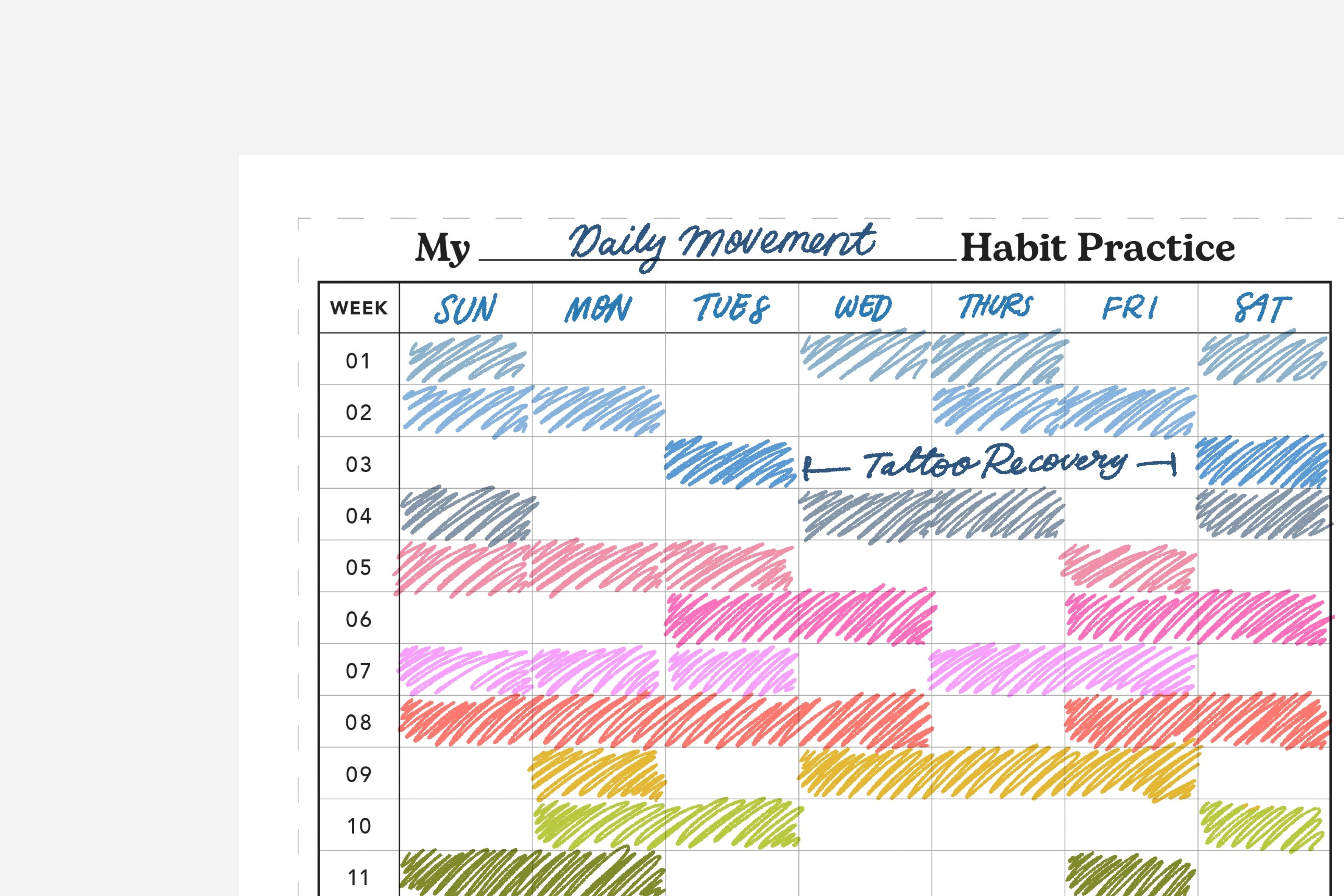 52-week habit tracker | free printable | passion planner