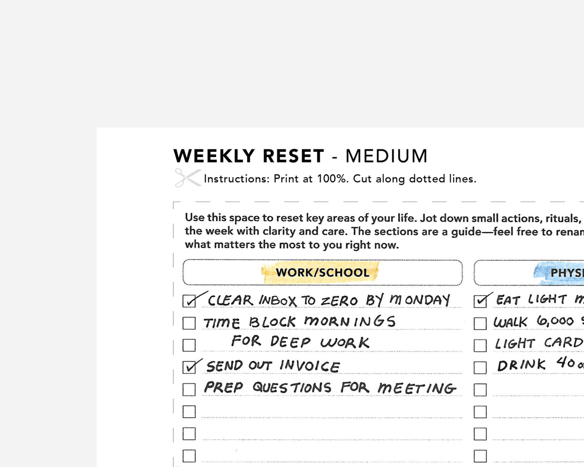 Weekly Reset