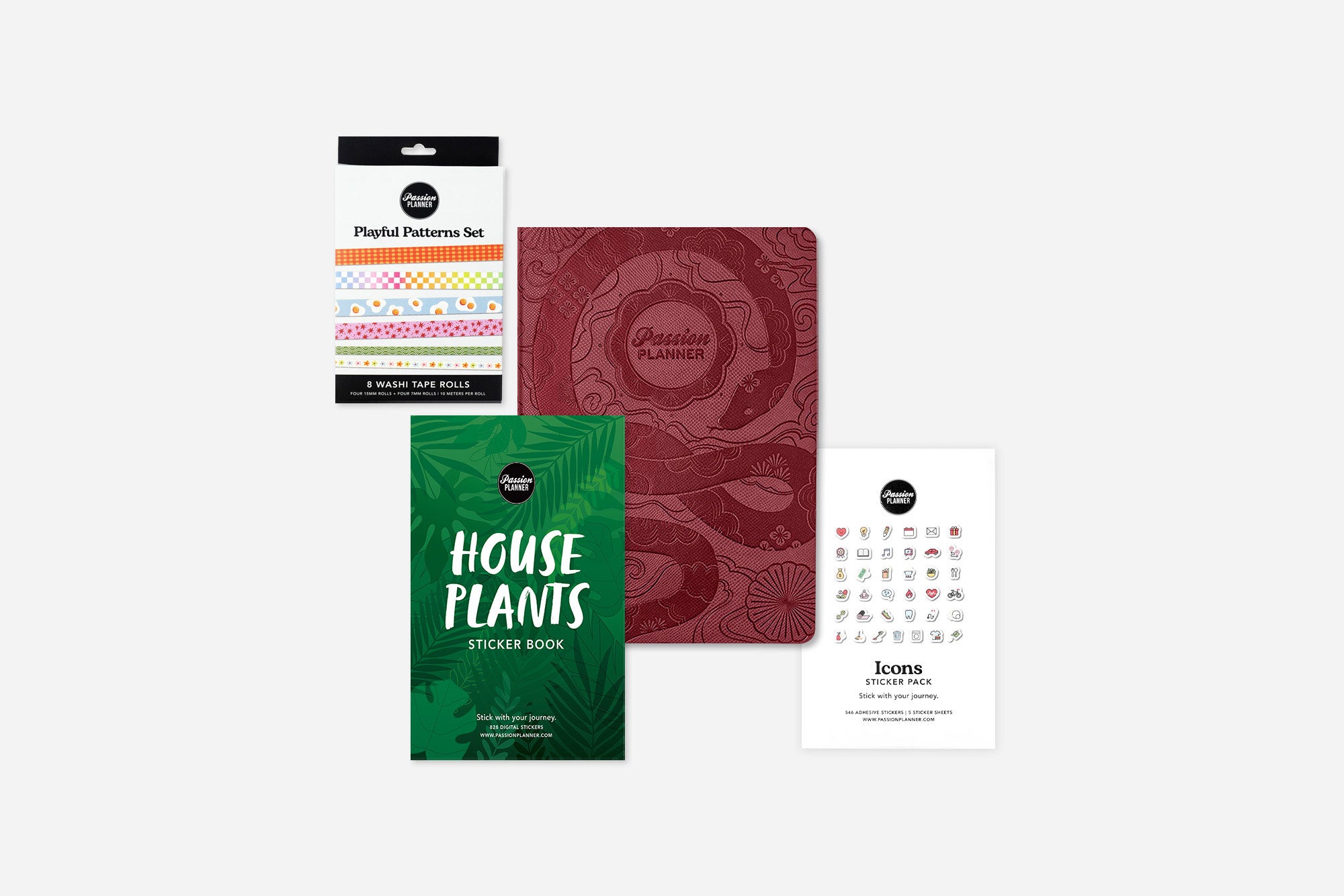 Year of the Snake Ruby Daily Undated Planner Bundle
