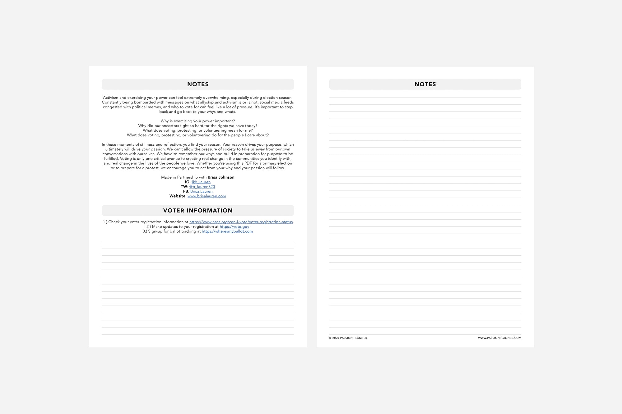 Organizing Activism - Passion Planner