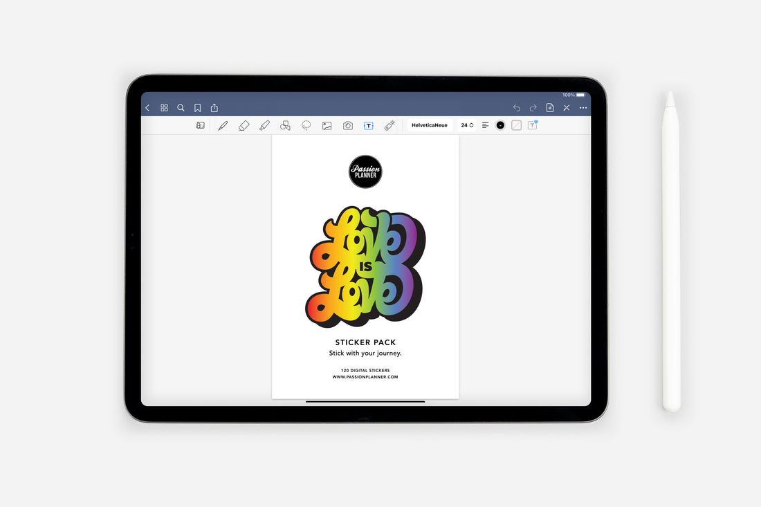 Digital Love is Love Sticker Pack - Passion Planner