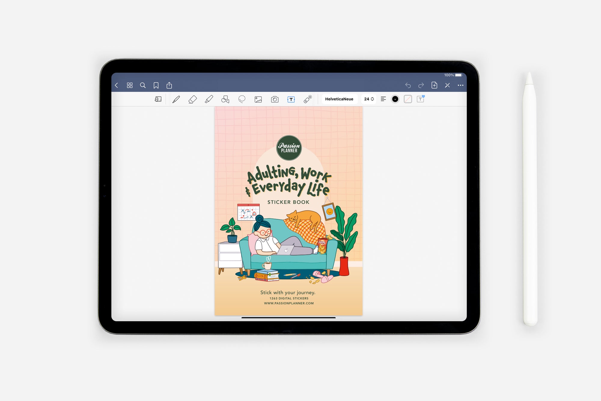 Digital Adulting, Work and Everyday Life Sticker Book