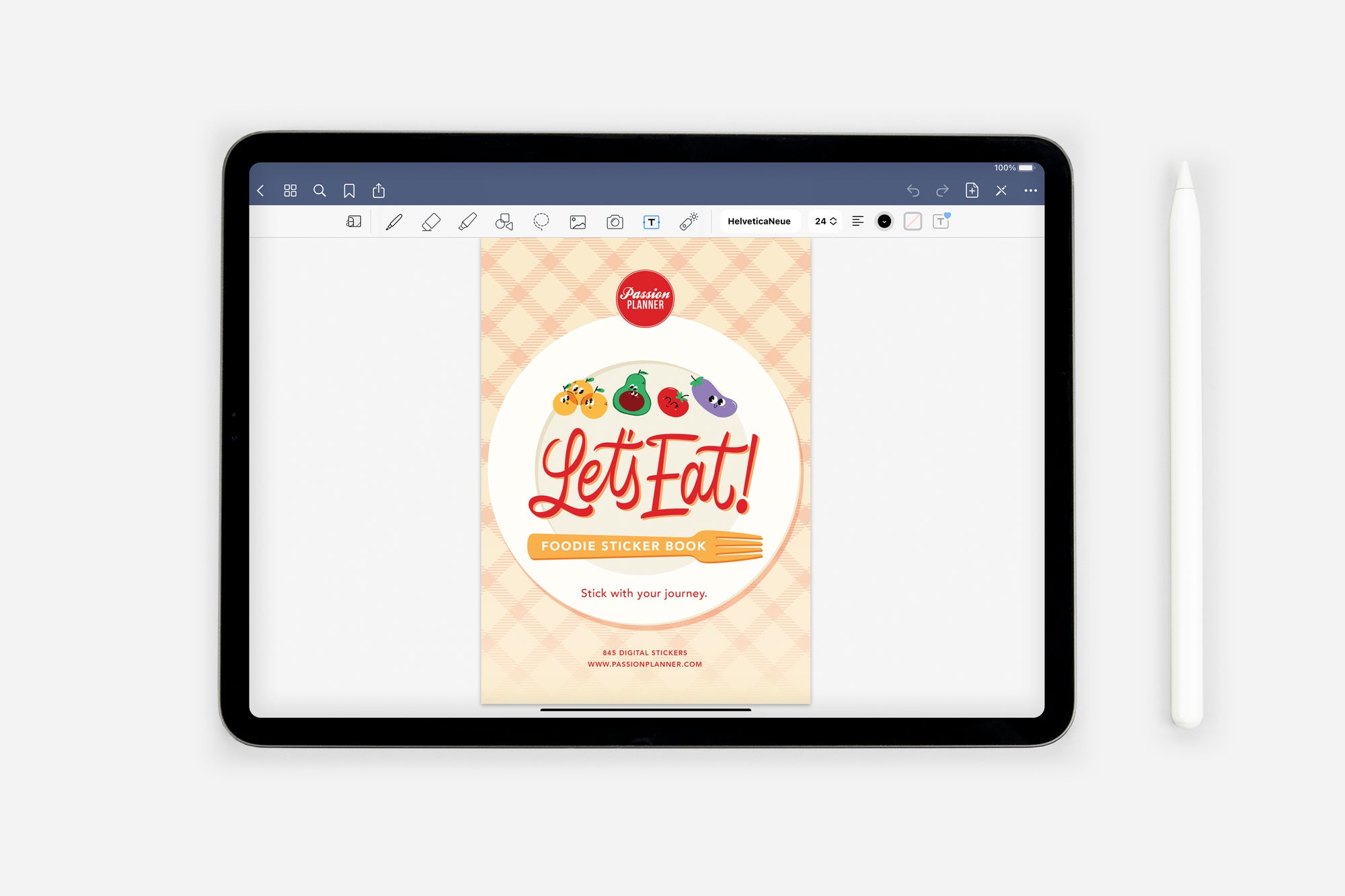 Digital Let's Eat! Foodie Sticker Book - Passion Planner