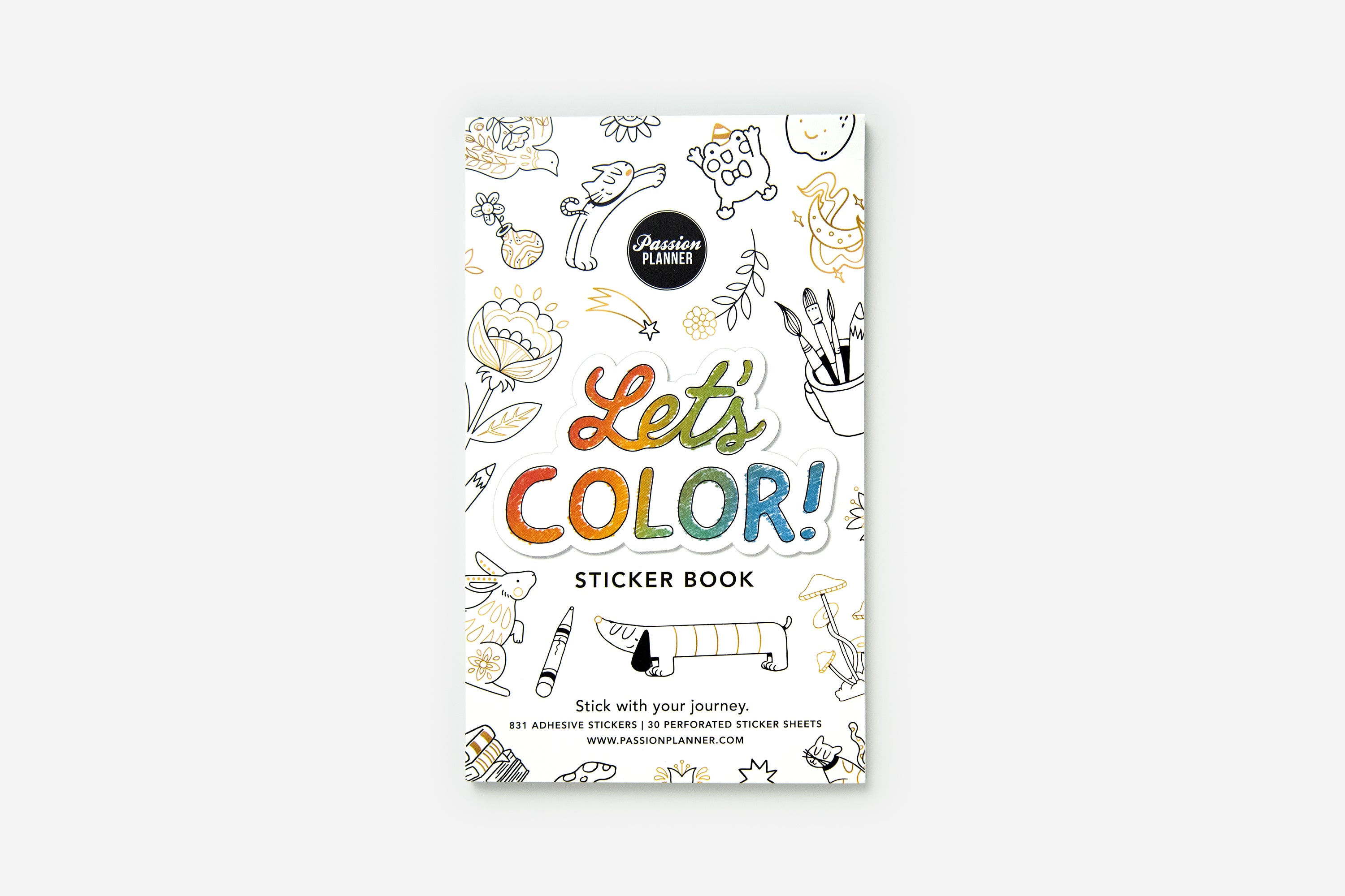 Book Sticker Color Code Key Let's Color! Sticker Book | Passion Planner