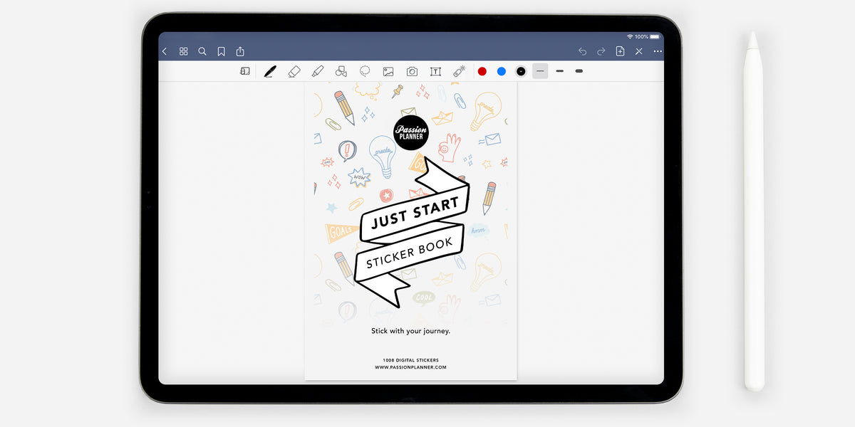 Digital Just Start Sticker Book | Passion Planner