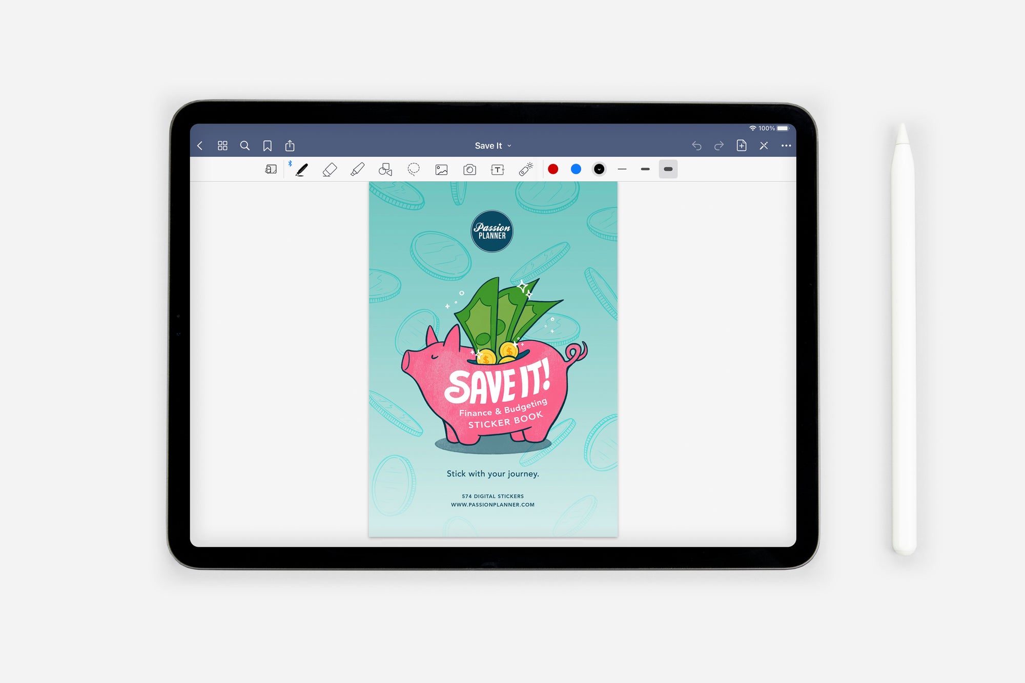 Digital Save It! Finance & Budgeting Sticker Book - Passion Planner