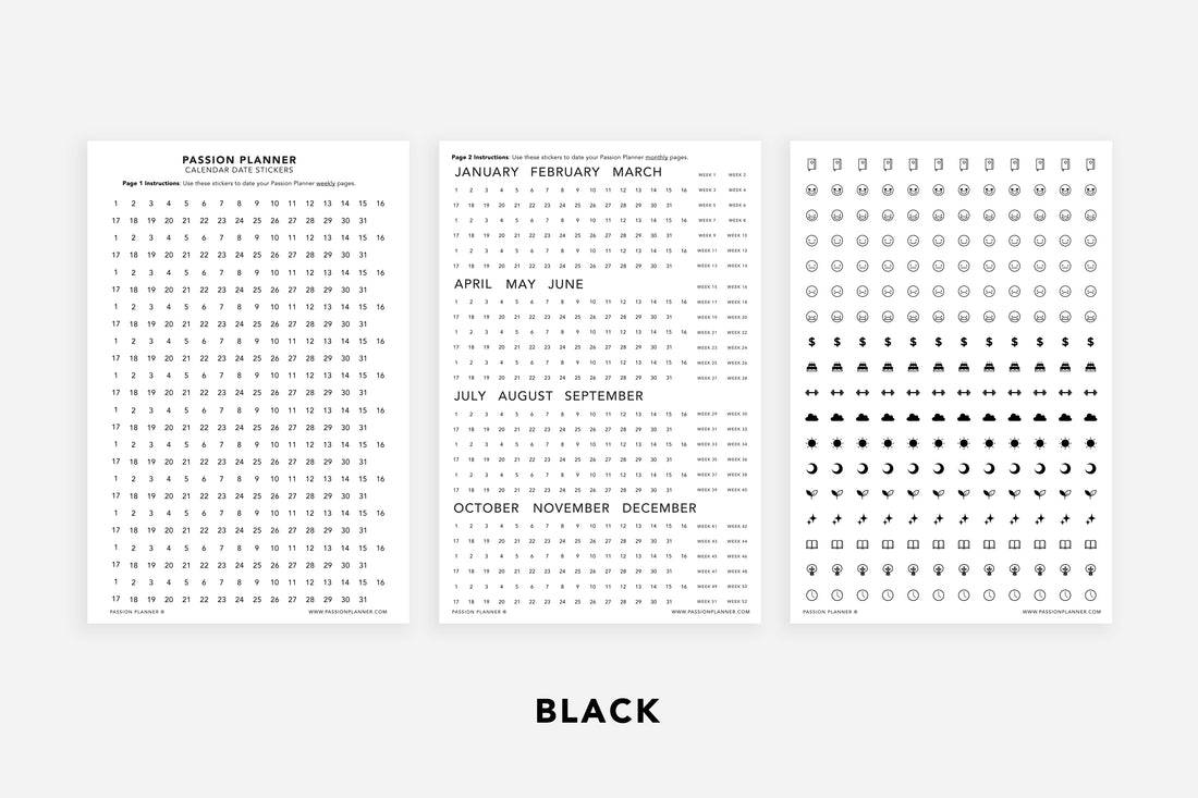 Calendar Date Stickers - Passion Planner