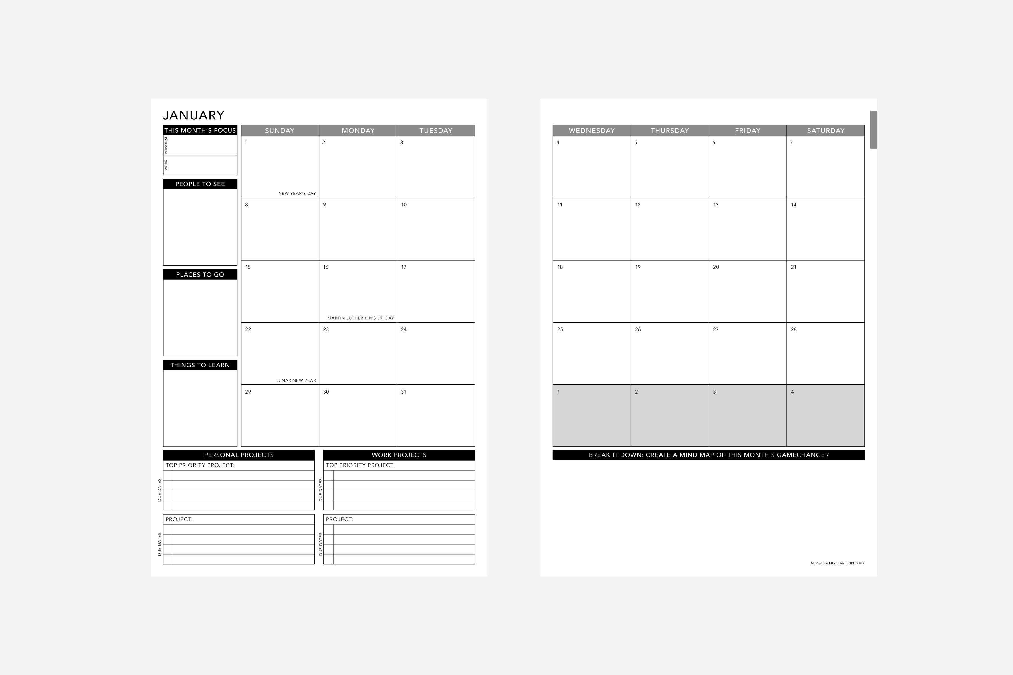 Weekly 2023 Planner PDF Free Printable Passion Planner