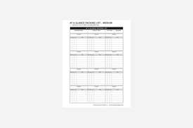 Packing List PDF - Passion Planner
