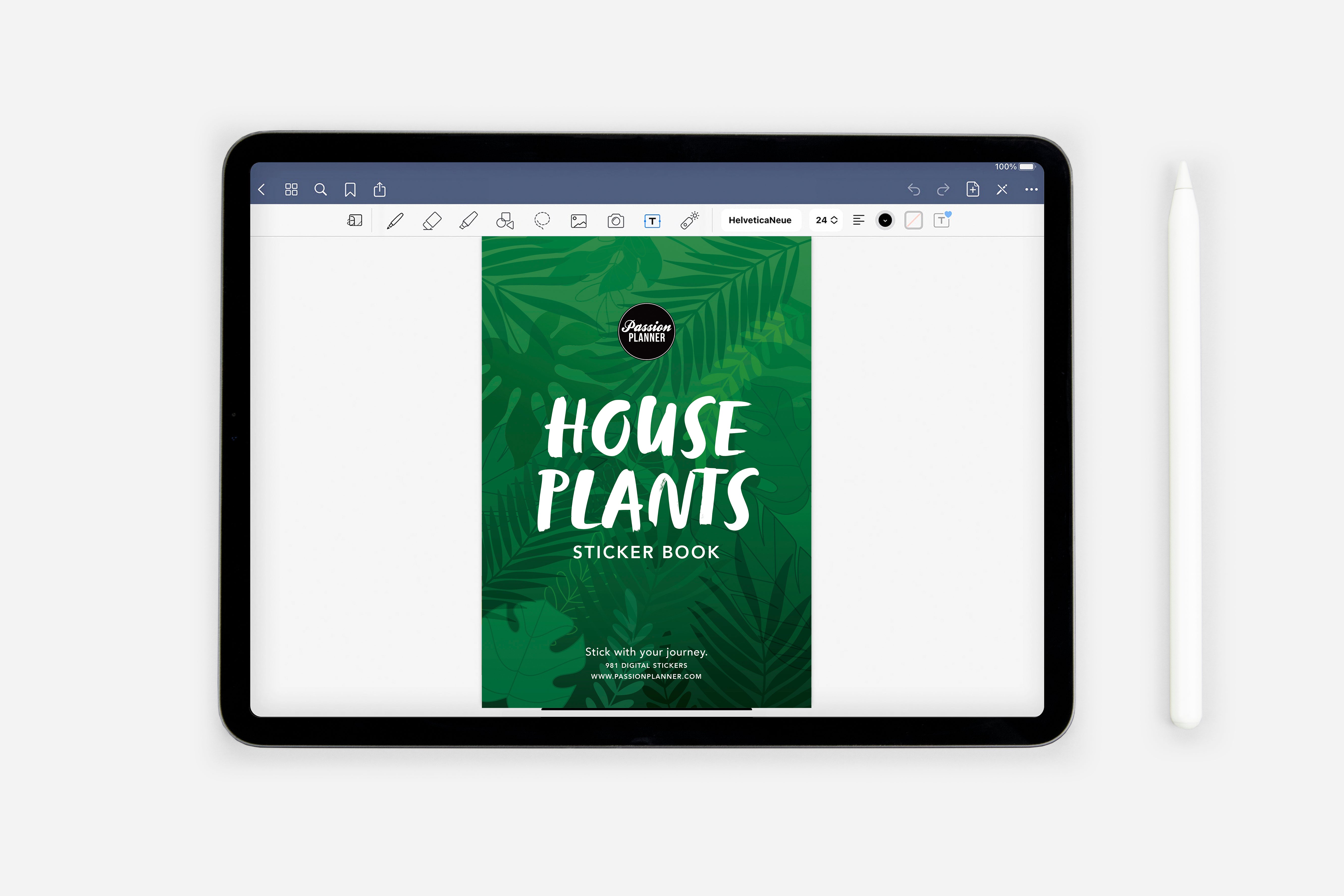 Digital Houseplants Sticker Book - Passion Planner