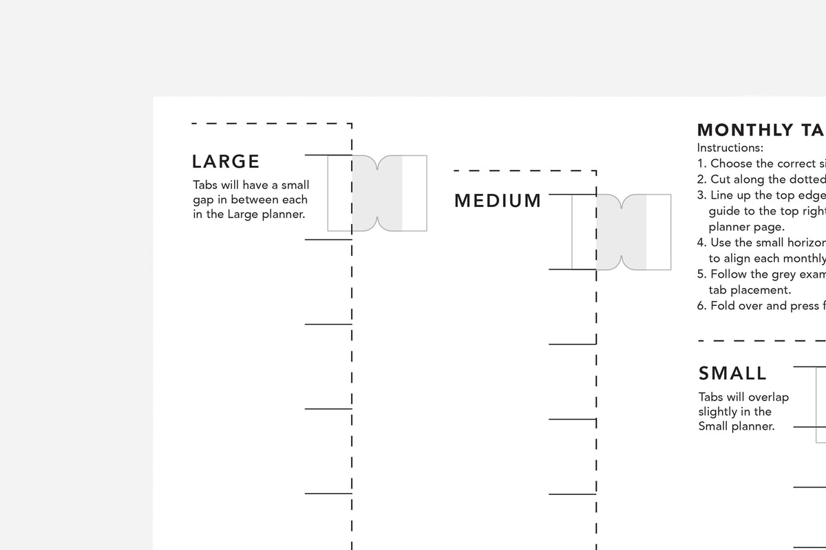 Monthly Tabs Guide | Free Printable | Passion Planner